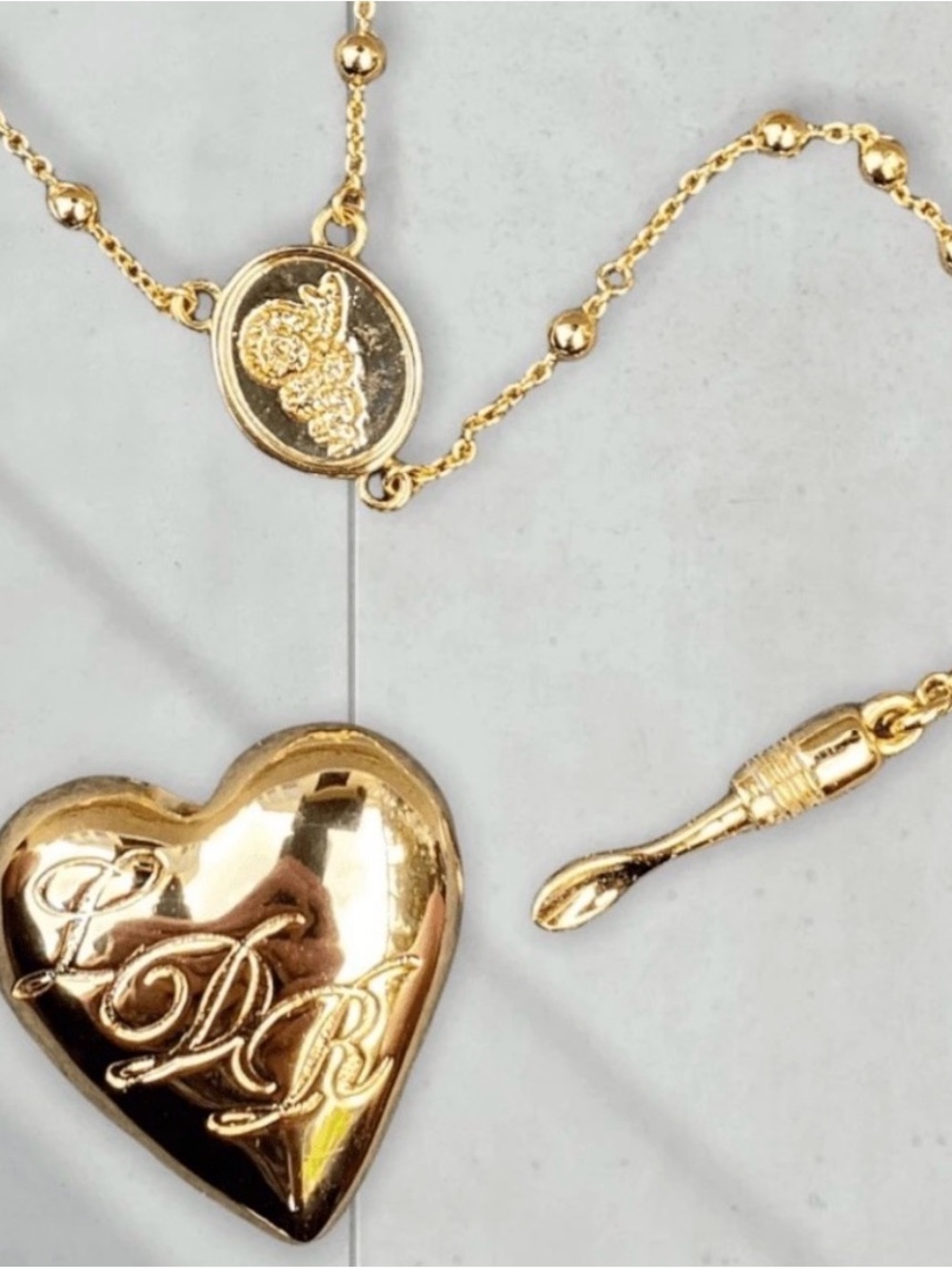 LDR Heart Snow necklace